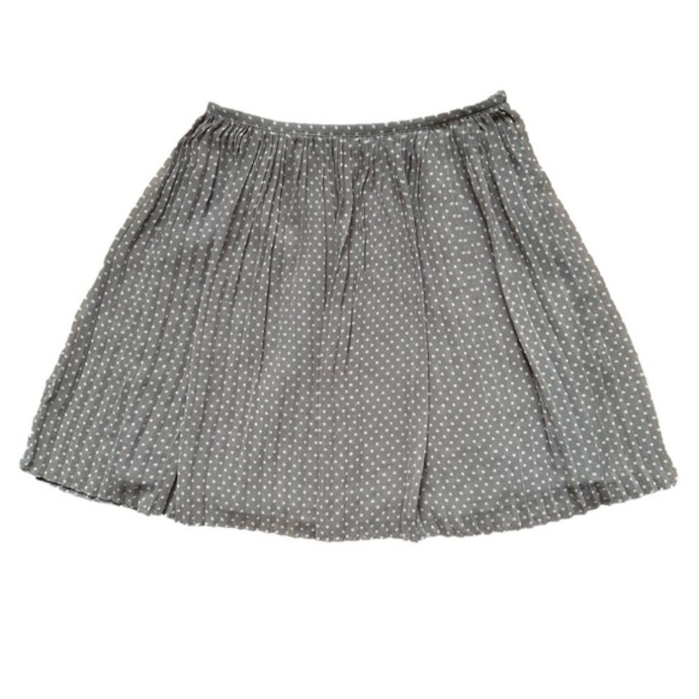 Smart Set Pleated Mini Skirt Grey with White Polka Dots Cute Coquette Girl - Picture 4 of 13